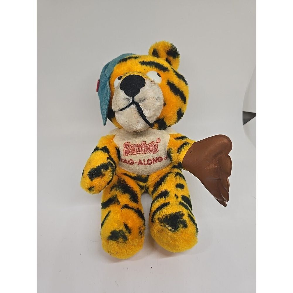 Vintage Sambo's Restaurant 1978 Tag-Along Tiger Plush Advertising Promo Beans